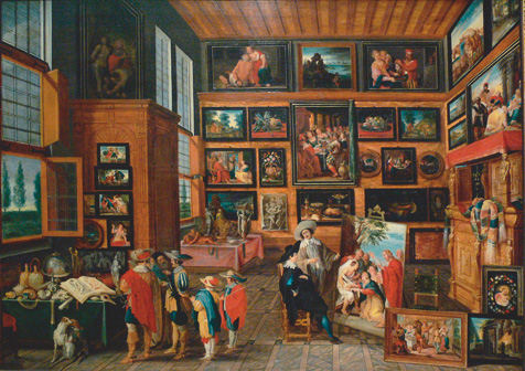 <i>Kunst- en rariteitenkabinet</i> (1630) van Hans Jordaens III. Kunsthistorisches Museum, Gemäldegalierie, Vienna.